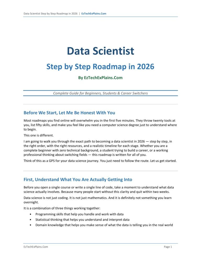 How to Start Data Science in 2026 — Complete Roadmap | Ez Tech Explains