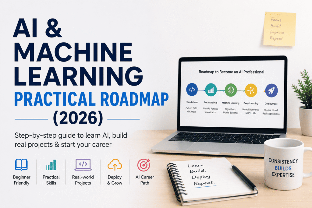 AI and machine learning roadmap 2026 for beginners